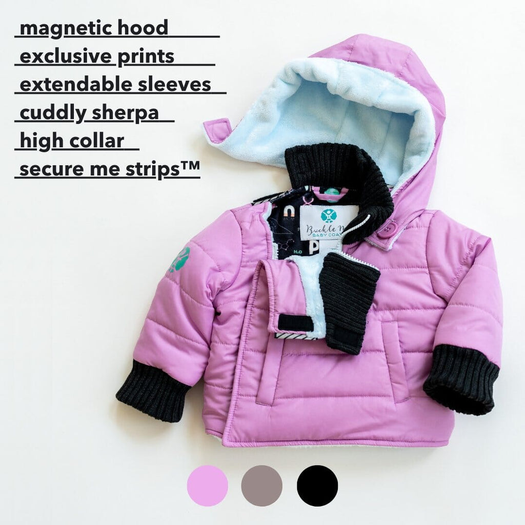 pink car seat coat puffy winter coat alternative