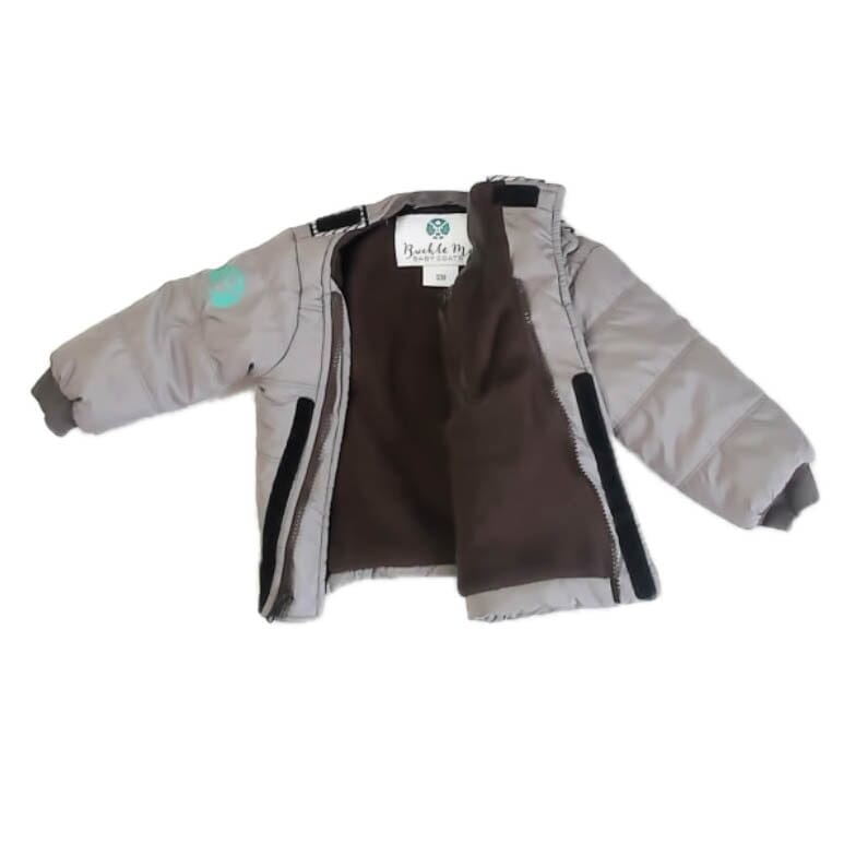 Final Sale Pre-Owned Car Seat Coat Gray Toast Gray Toast