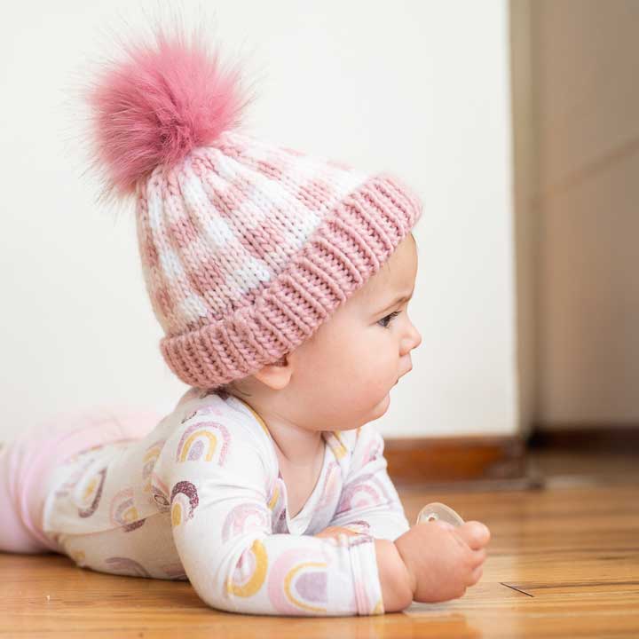 Rosy Checkered Hat