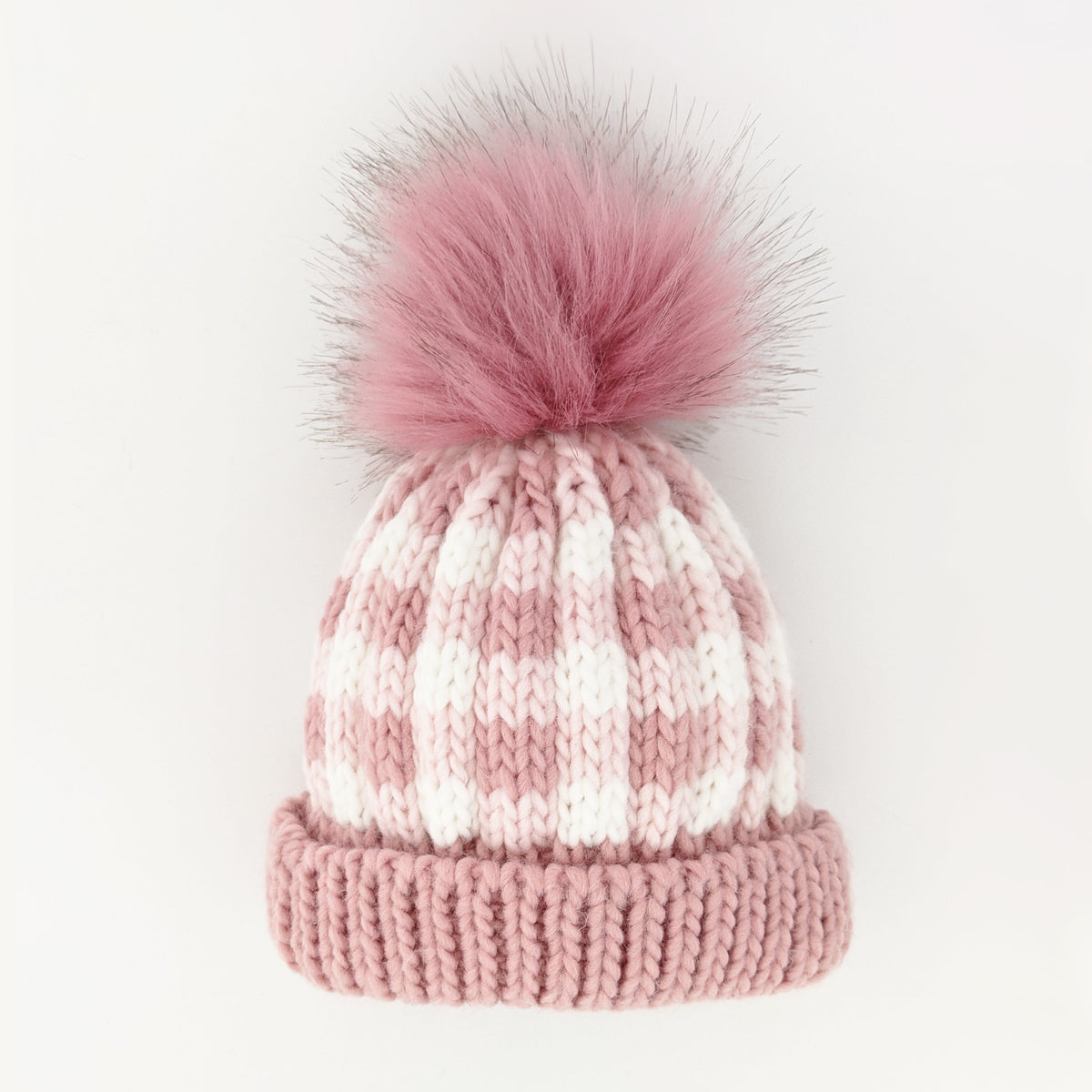 Rosy Checkered Hat