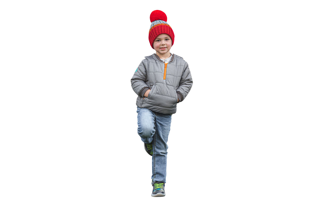 Red Striped Knit Hat